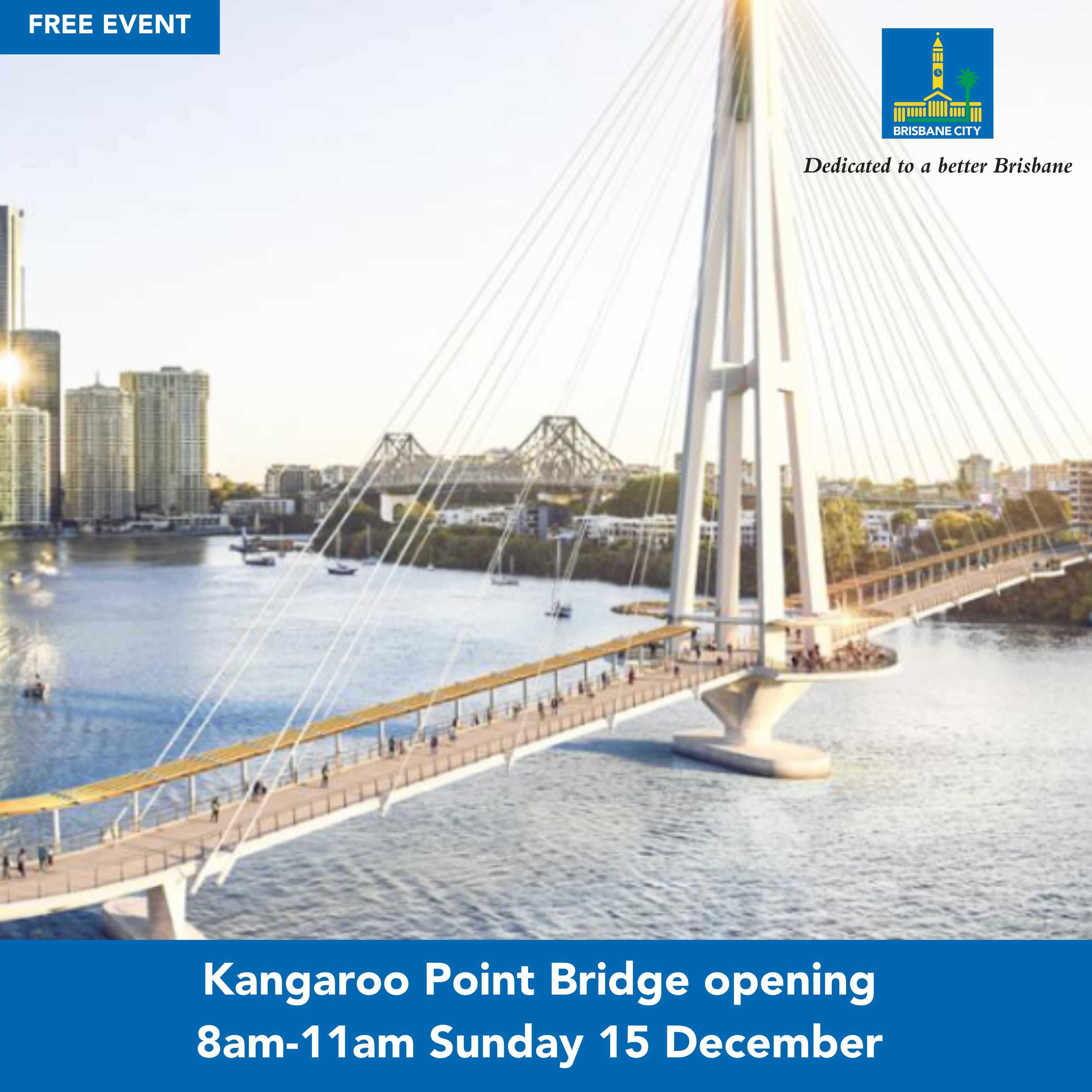 Kangaroo Point Bridge Opening Social media December 2024