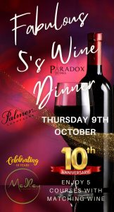 Fabulous 5s Wine Dinner Promo